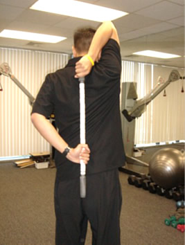 肩のストレッチ