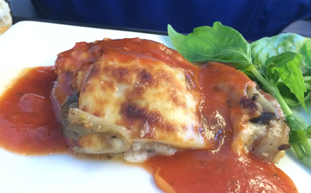 ハワイアン航空 ビジネスクラス メインディッシュ 