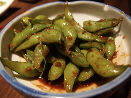 居酒屋がぜん 枝豆のピリ辛炒め