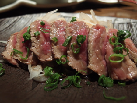 居酒屋がぜん 牛タタキ赤ワインドレッシング