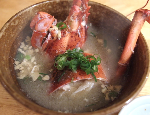 和食レストラン初花 ハワイ ロブスターの味噌汁