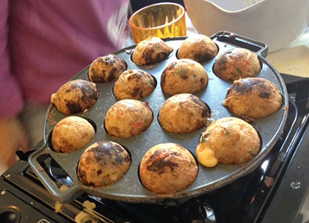 ハワイ産タコでたこ焼きパーティー