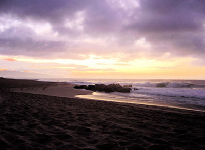 サンセットビーチの夕陽