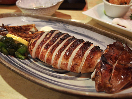 居酒屋大漁のイカの丸焼き
