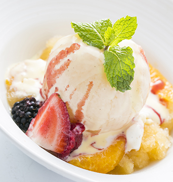 タオルミーナの限定メニュー ピーチコンポート