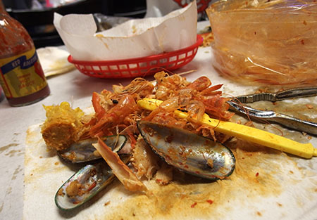 ハワイのケイジャンのお店 Raging Crab