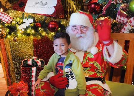 ロイヤルハワイアンセンター クリスマスツリー点灯式