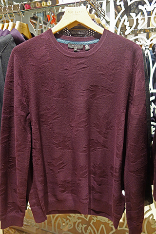 テッドベーカー ダークパープルのニットセーター