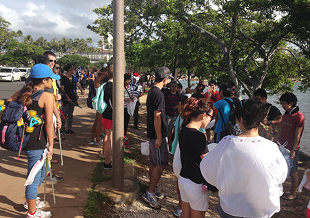 ホノルル海さくら ハワイのビーチ清掃活動