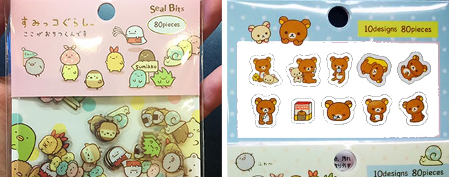 ハワイ博文堂書店 すみっコぐらしとリラックマのシールビッツ入荷