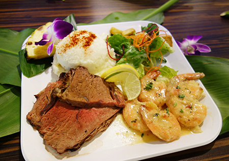 グランドカービングステーション ビーフガーリックシュリンプのコンボ