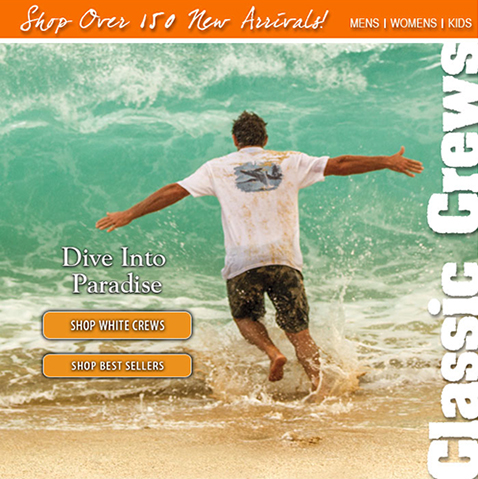 春らしく爽やかなクレイジーシャツのホワイトTシャツ