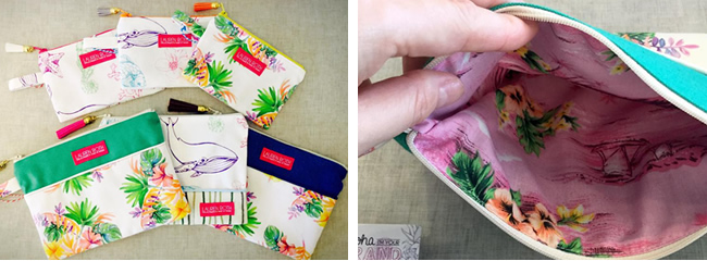 ハワイ博文堂書店 ローカルデザイナーのポーチ入荷