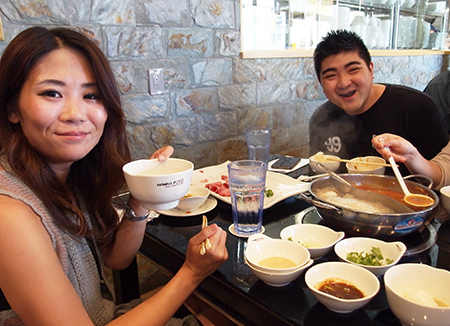 ハワイ初の回転しゃぶしゃぶ ハワイポット