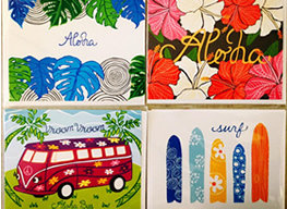 ハワイ博文堂書店 nico made カードとノートパッド