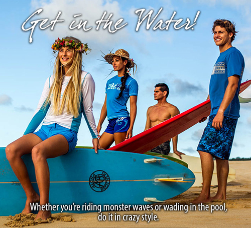 クレイジーシャツ ラッシュガード＆ボードショーツ入荷中