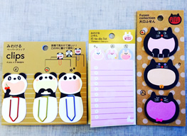 ハワイ博文堂書店 アニマル型の付箋とみわけるクリップ
