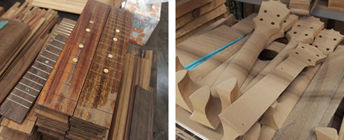 コアロハ・ウクレレ ハワイ工場を見学