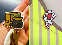 ハワイ博文堂書店 ねこあつめ ラバークリップ