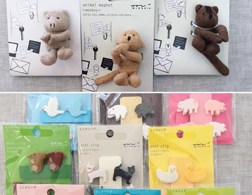 ハワイ博文堂書店 アニマルマグネット＆クリップ