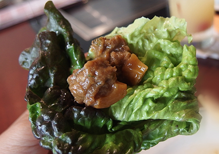 お好み焼き千房 ハワイ スジコンレタス包み