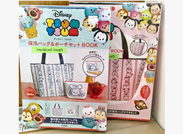 ハワイ博文堂書店 ディズニーツムツム保存バッグとポーチ