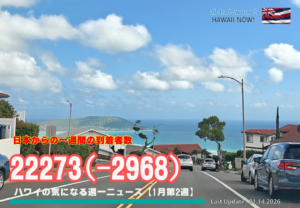 1月第2週のハワイ 【ハワイの気になる週一ニュース】
