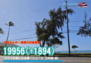 2月第1週のハワイ 【ハワイの気になる週一ニュース】