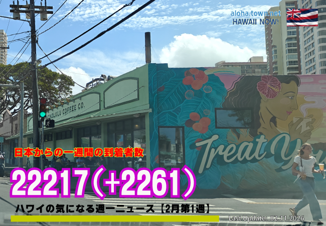 2月第2週のハワイ 【ハワイの気になる週一ニュース】
