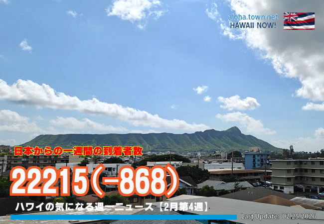 2月第4週のハワイ 【ハワイの気になる週一ニュース】