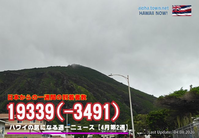 4月第2週のハワイ 【ハワイの気になる週一ニュース】