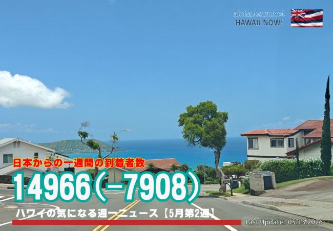 5月第2週のハワイ 【ハワイの気になる週一ニュース】